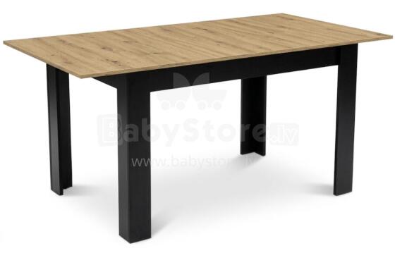 Stół rozkładany prostokątny 120-160x80 cm do kuchni jadalni dla 4-6 osób dąb artisan
