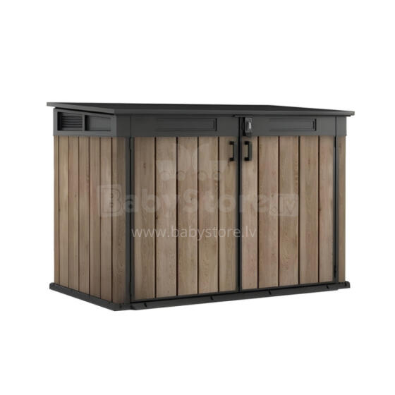 Garden shed Deco Horizontal Shed walnut tone
