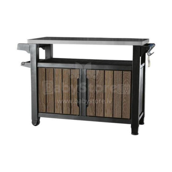 Grill table Deco Unity XL 207L walnut tone