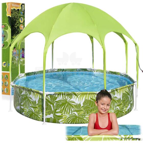 Bērnu rāmis baseins ar nojumi 244x51 cm Bestway 56432