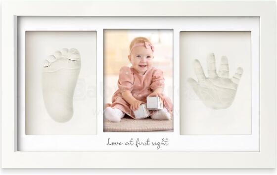 Baby Handprint and Footprint Maker Set Art for Baby Art.288058 White Рамочка тройная деревянная