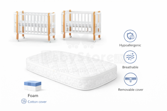 La Bebe™ Nika Bed Art.288284 Children's foam mattress 60x120x9cm (Compatible with Ingvart)