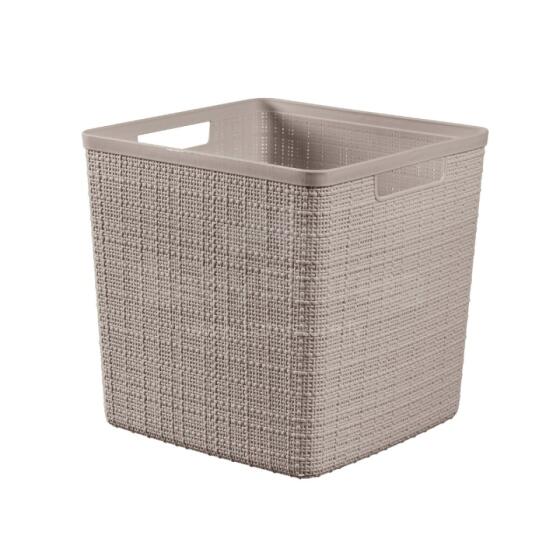 Basket Jute square 17L 28x28x27cm beige