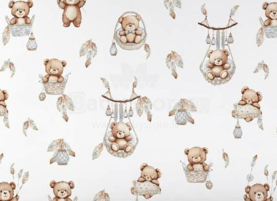 Bumpper - 360 cm - BEAR in BASKET - GREY