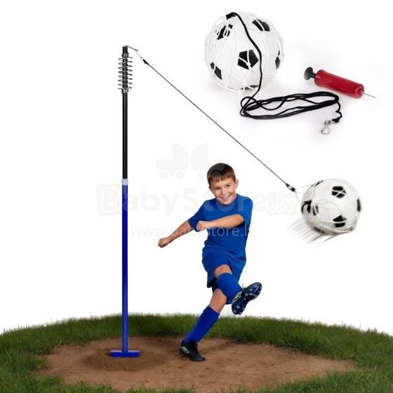 Tetherball futbola trenažieris uz stieples ar atsperi, bumba, sūknis MOVEPRO
