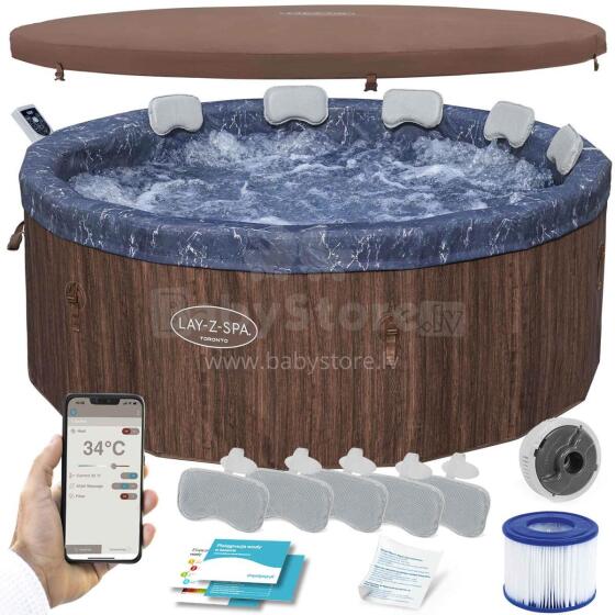 Gaisa SPA Lay-Z Toronto 7-personu hidromasāža WiFi Bestway 6001W