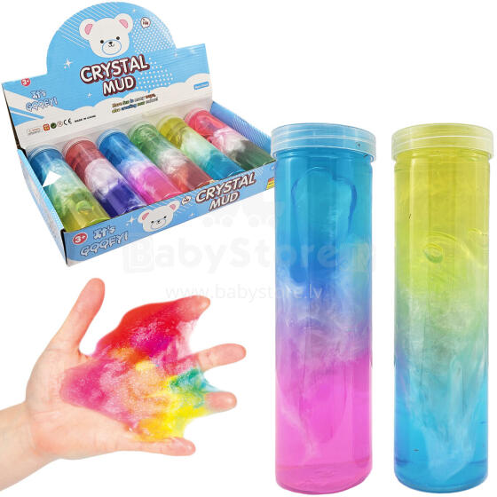 MASA MAGICZNA SLIME BROKATOWA TĘCZOWA