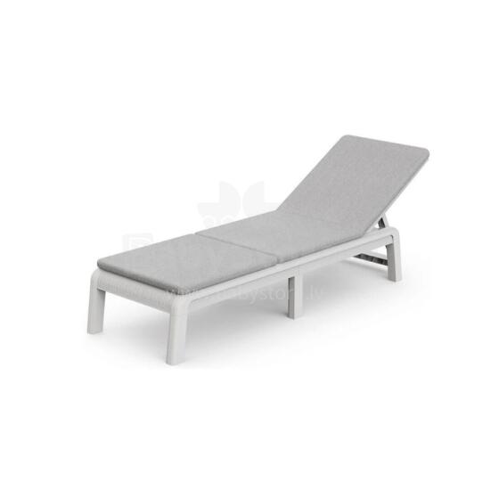 Atlas sun lounger with cushion light beige
