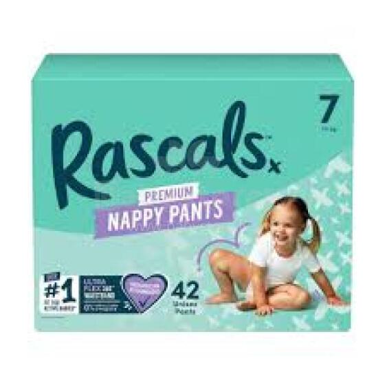 RASCALS diapers-pants, size 7, 17 kg+, 42 pcs.