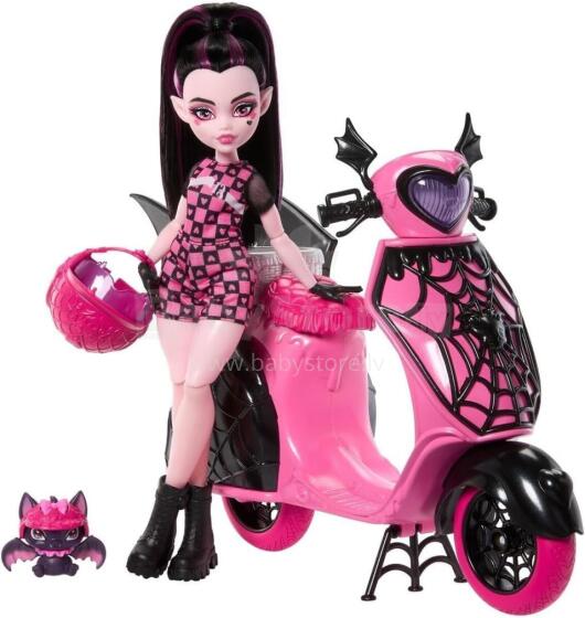 Monster High Draculaura – Scare-Cruiser Scooter Playset with Pet Count Fabulous