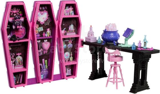 Monster High Secret Potion Room – Draculaura Playset with Count Fabulous & Magical Transformations