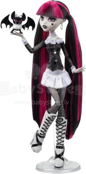 Monster High Reel Drama – Draculaura melnbaltā kolekcionējamā lelle ar plakātu