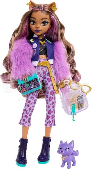 Monster High Clawdeen Wolf lelle – stilīga vilkacīte ar Crescent un aksesuāriem