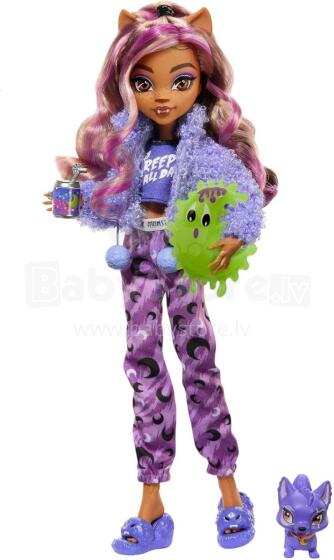 Monster High Creepover Party Clawdeen Wolf – pidžamu ballītes lelle