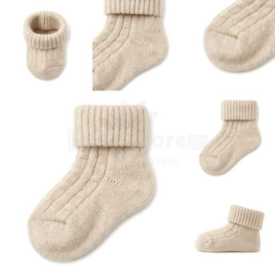 La Bebe™ Lambswool Natural Eco Socks Art.289444 Натуральные шерстяные носочки для новорожденного