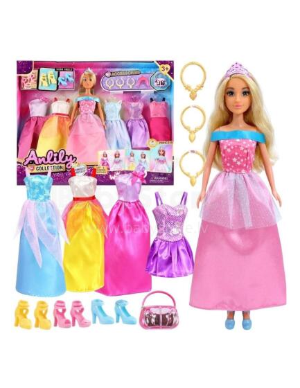 WOOPIE ROYAL 5 kleitu komplekts ar aksesuāriem un lelli