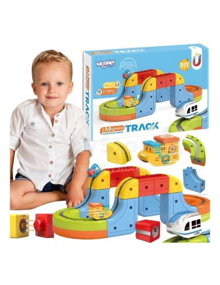 WOOPIE Magic Cube Train Magnetic Anti-Gravity Track Construction Blocks 18pcs