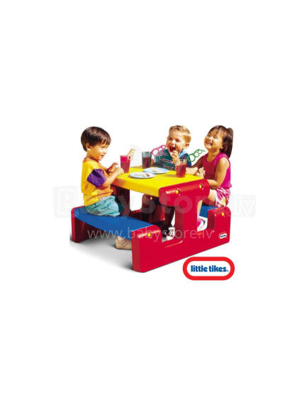 LITTLE TIKES Picnic Table Red Yellow Blue