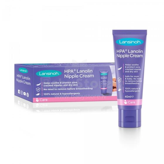 Lansinoh HPA® Lanolin Nipple Cream Art.44302 Nipple cream with lanolin, 40 ml,