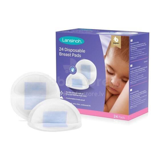 Lansinoh Disposable Breast Pads Art.20054 vienreizlietojamie krūštura ieliktnīši, 24 gab.,