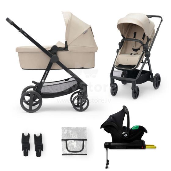 KinderKraft Newly 3 in1 Art.222812 Beige Universal 3-in-1 stroller + car seat