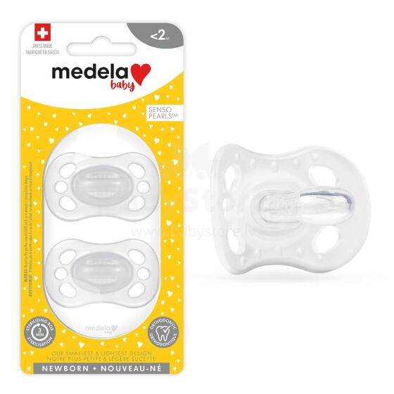 Medela Baby Pacifier Newborn Art.289923  Соска безопасная для сна,силиконовая, литая, 0-2 м+,2 шт