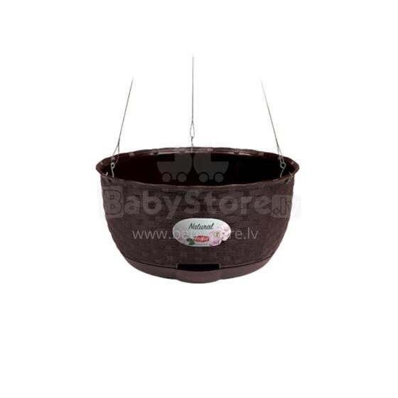 Hanging flower pot Natural &Oslash;30x14.5cm dark brown