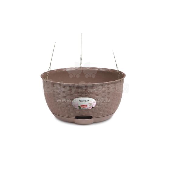 Puķu pods piekarināms Natural &Oslash;30x14,5cm brūns