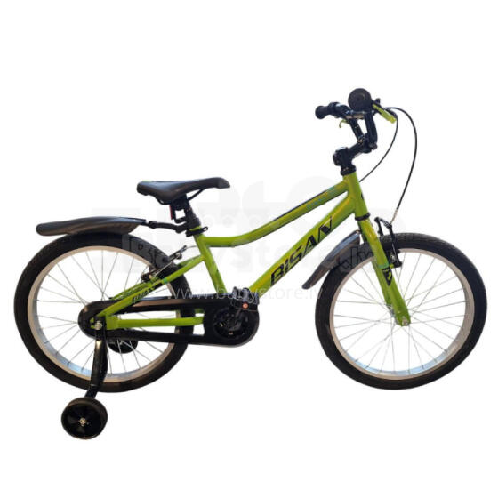 Bērnu velosipēds Bisan Floki V Green/Black (Rata izmērs: 20 Rāmja izmērs: 11)