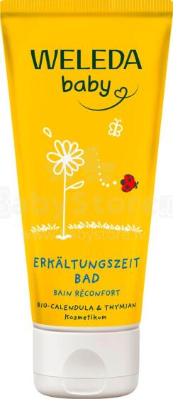 Weleda  Cold Season Organic Calendula & Thyme Baby Bath Art.9043 Детская добавка для принятия ванны согревающая с календулой  и тимьяном 75мл.