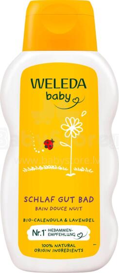 Weleda Organic Calendula & Lavender Good Night Baby Bath Art.9044 Vannas piedeva, pirms miega, kliņģerīšu,200ml