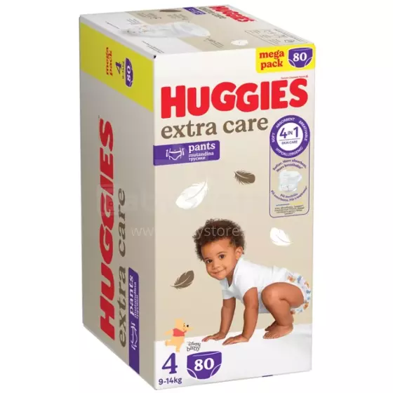 Huggies Baby Pants Extra Care Art.290211  Подгузники-трусики  4 размер, 80 шт.