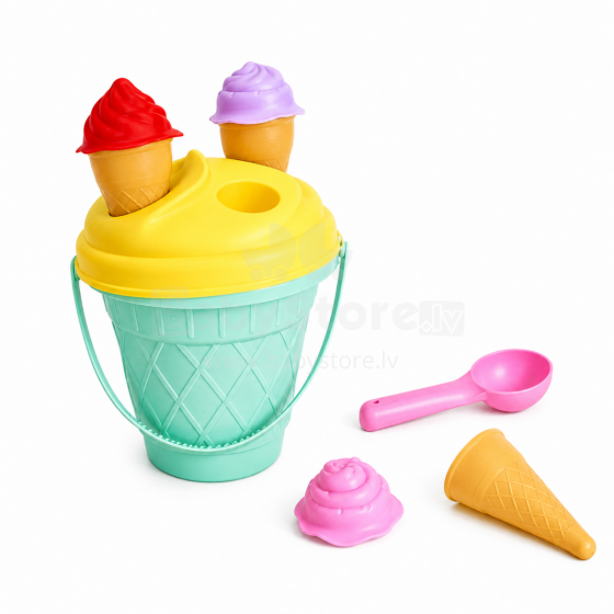 Bebe Basic Sand Toys Ice Art.290212 Набор песочных принадлежностей/Пляжный набор для песка ,5 шт