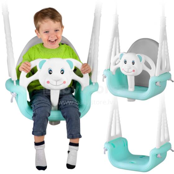 3-in-1 Bear Bucket Swing Ricokids Turquoise