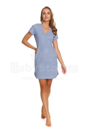 Doctornap  Cotton Night Dress Art.TM.4542.SKY_BLUE.S.01  Хлопковая ночная рубашка для беременных/кормления