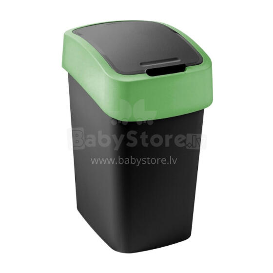 Atkritumu spainis Flip Bin 9L melns/zaļš 