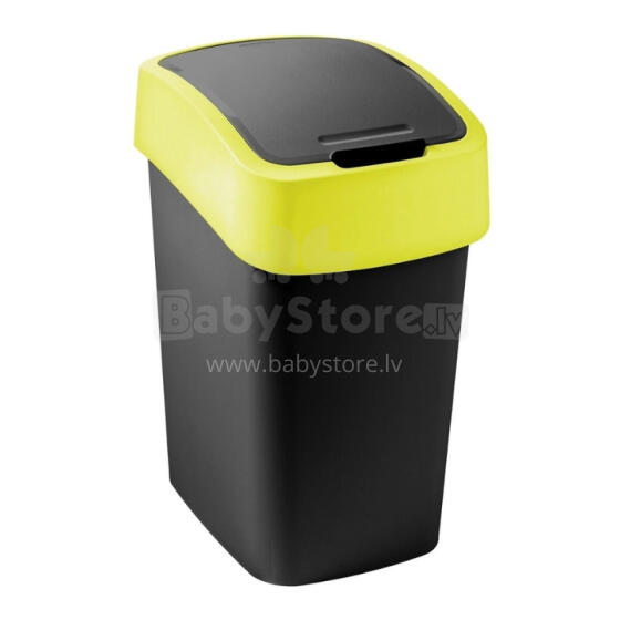 Мусорное ведро-контейнер Flip Bin 9 л, черно-желтое