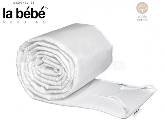 La bebe™ Cotton Art. 001 Mīksta un elpojoša kokvilnas gultiņas apmale 180 cm