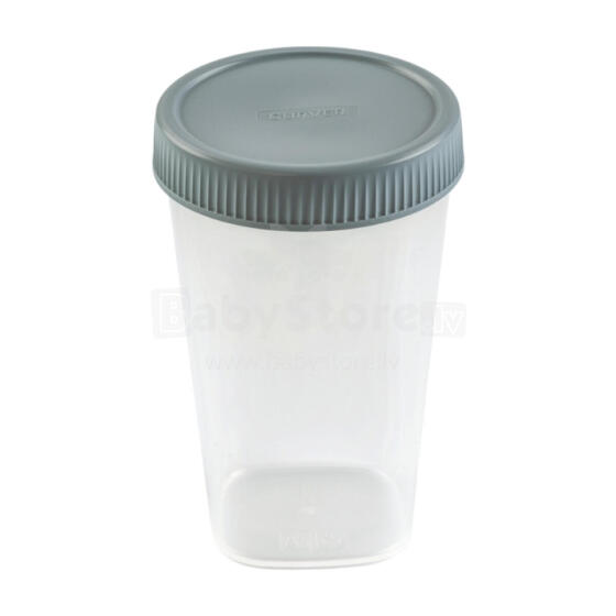 Food container Beaker round 0.4L light gray