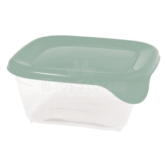 Pārtikas trauciņš kvadrāts 0,25L Fresh&amp;amp;Go zaļš 
