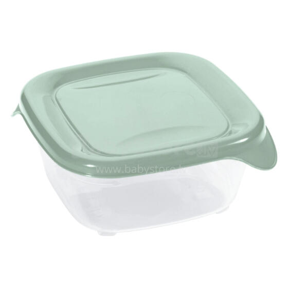 Square food container 0.8L Fresh&amp;amp;Go green