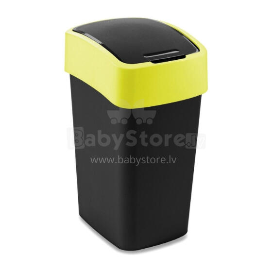 Trash can Flip Bin 25L black/yellow