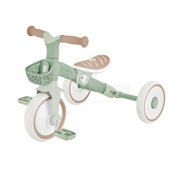 GLOBBER mācību trīsritenis Learning Trike 2in1 Plus, pistāciju, 737-109
