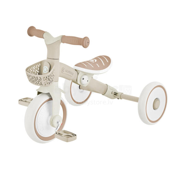 GLOBBER mācību trīsritenis  Learning Trike 2in1 Plus, kokosriekstu, 737-466