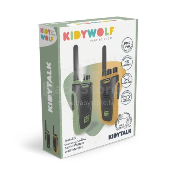 KIDYWOLF two-way radio set for kids and adults, green/orange, up to 6 km, KIDYTALK-GO