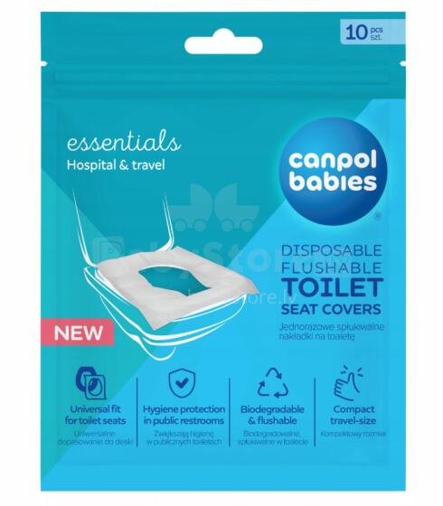Сanpol Babies Art.78/026 vienreizējās lietošanas tualetes sēdekļa pārvalki, 10 gab.,