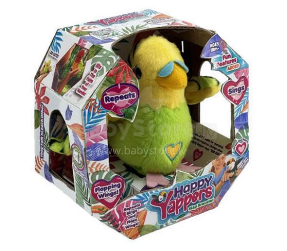 HAPPY YAPPERS interactive plush toy Parkeet Green, 9405