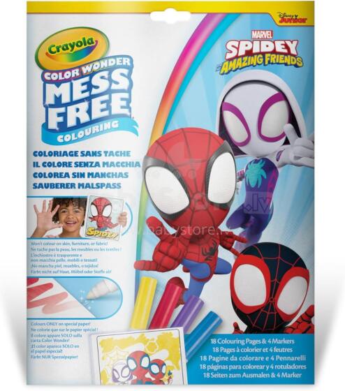 CRAYOLA krāsošanas komplekts Color Wonder Spidey, 75-4611