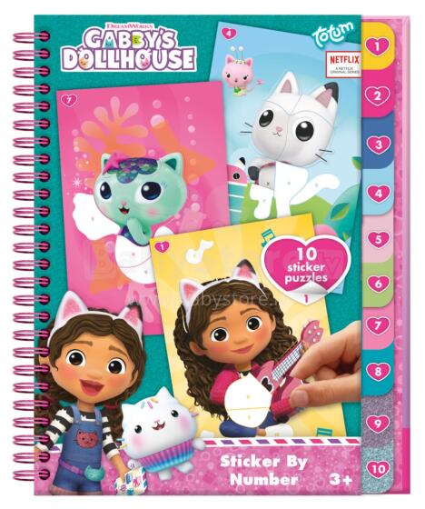 TOTUM GABBY'S DOLLHOUSE creative sticker book by numbers, 421028