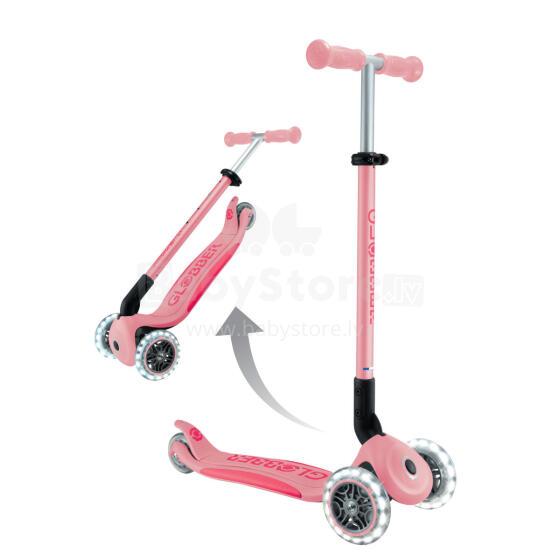 GLOBBER skrejritenis Elite Lights, pasteļrozā, 439-710-3
